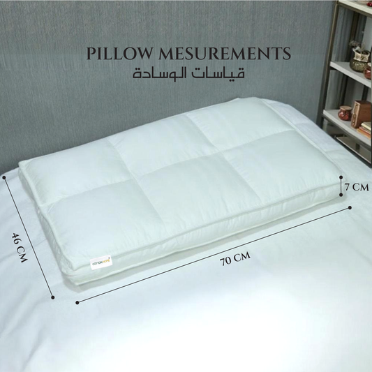 Charlotte Pillow Premium Down proof Cotton Pillow 50x75 cm Medium Soft Support for Neck & Head Pain Relief