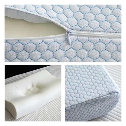 Ergo Gel-Infused Memory Foam Pillow Cervical Support for Neck and Shoulders 35x55cm