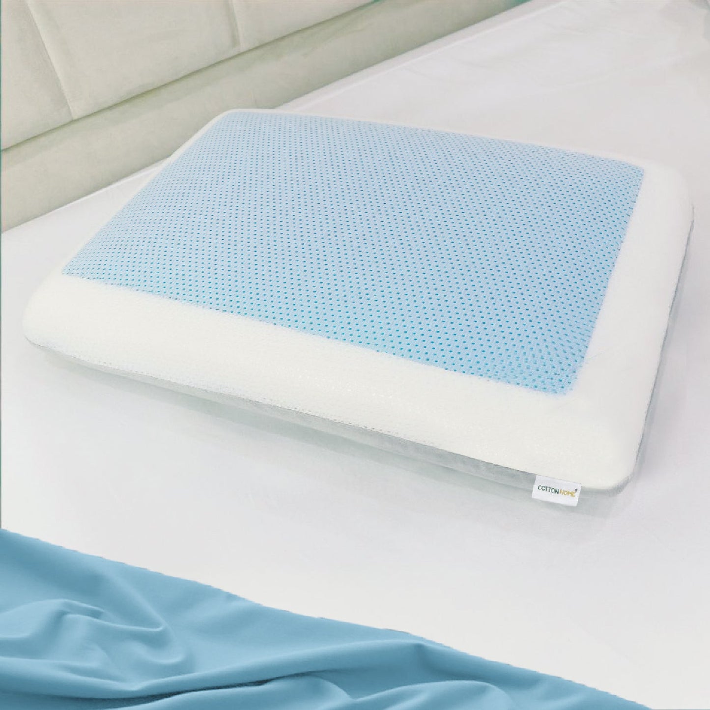 Gel Memory Foam Pillow 60x40 Removable Cover