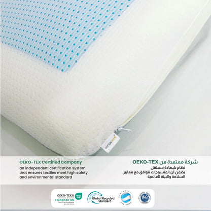 Gel Memory Foam Pillow 60x40 Removable Cover