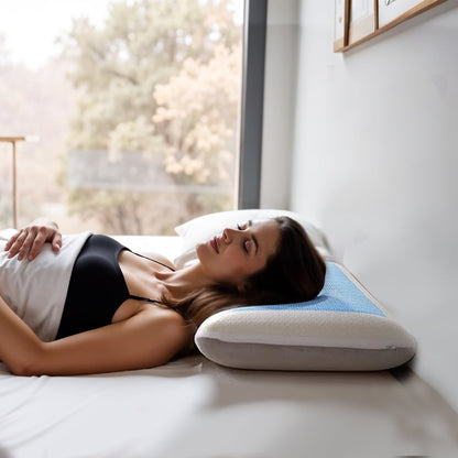 Gel Memory Foam Pillow 60x40 Removable Cover