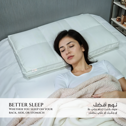Charlotte Pillow Premium Down proof Cotton Pillow 50x75 cm Medium Soft Support for Neck & Head Pain Relief