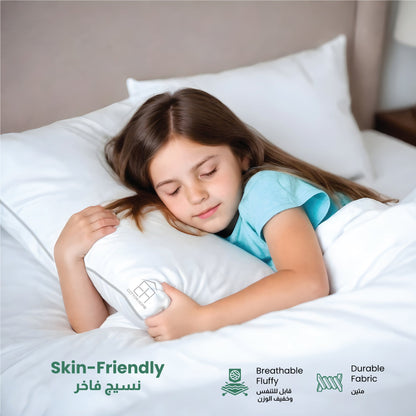 Beverly Side Sleeper Ultra Soft Cotton Pillow with Gray Cord for Ultimate Support 50x75cm 900grams