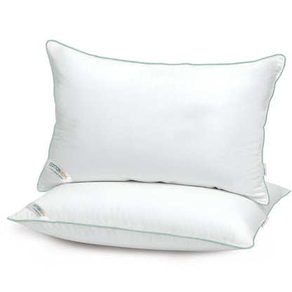 Bamboo Silk Filled Pillow 50x75cm Pack of 2  White