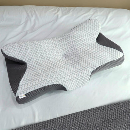 Ergo Memory Foam Pillow with Breathable, Washable Cover  64x40x12cm