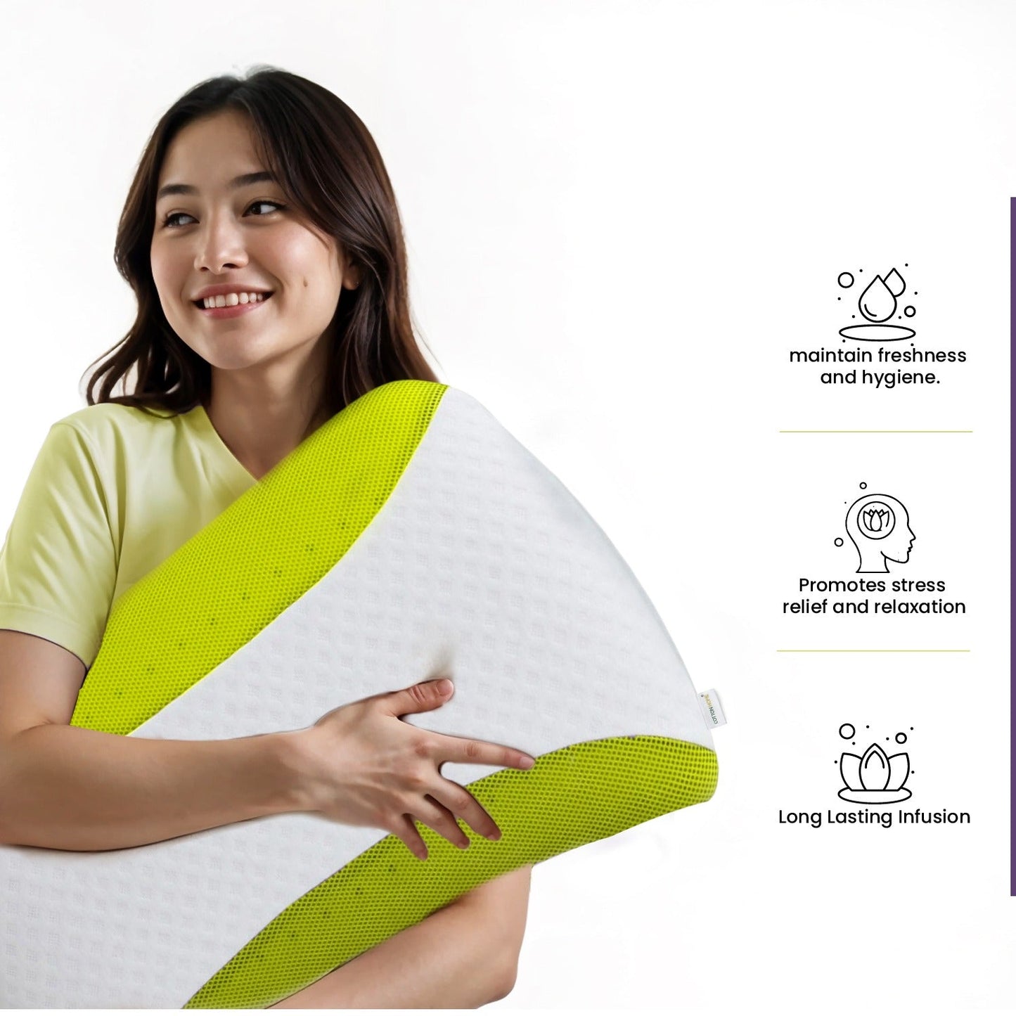 Aroma Aloe Vera Infused Ergonomic Memory Foam Pillow