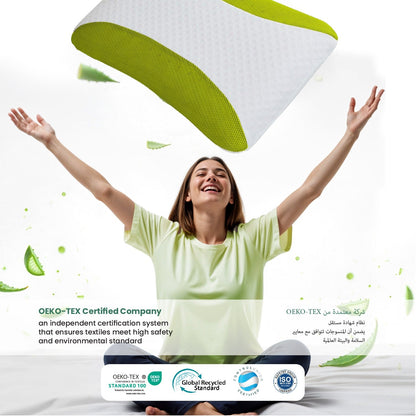 Aroma Aloe Vera Infused Ergonomic Memory Foam Pillow