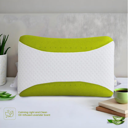 Aroma Aloe Vera Infused Ergonomic Memory Foam Pillow